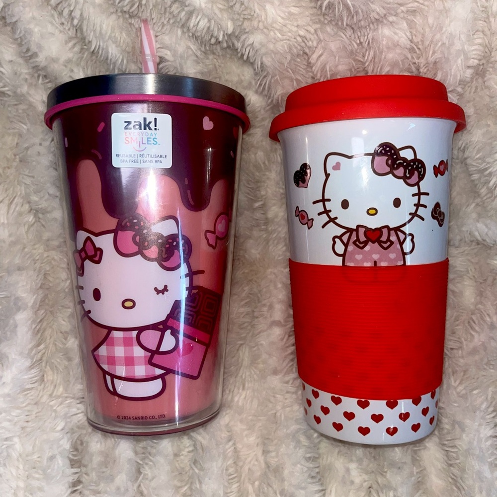 💕New Sanrio Hello Kitty Valentine's Day Cup Set of Two 💕